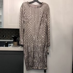 Aqua Sequin Evening Dress size 14